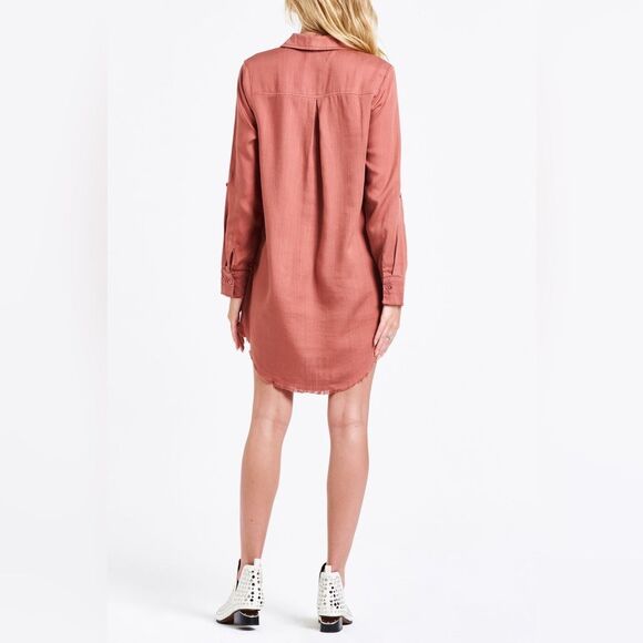 Dear John Denim Wistful Mauve Long Sleeve Button Avery Dress - Picture 2 of 10